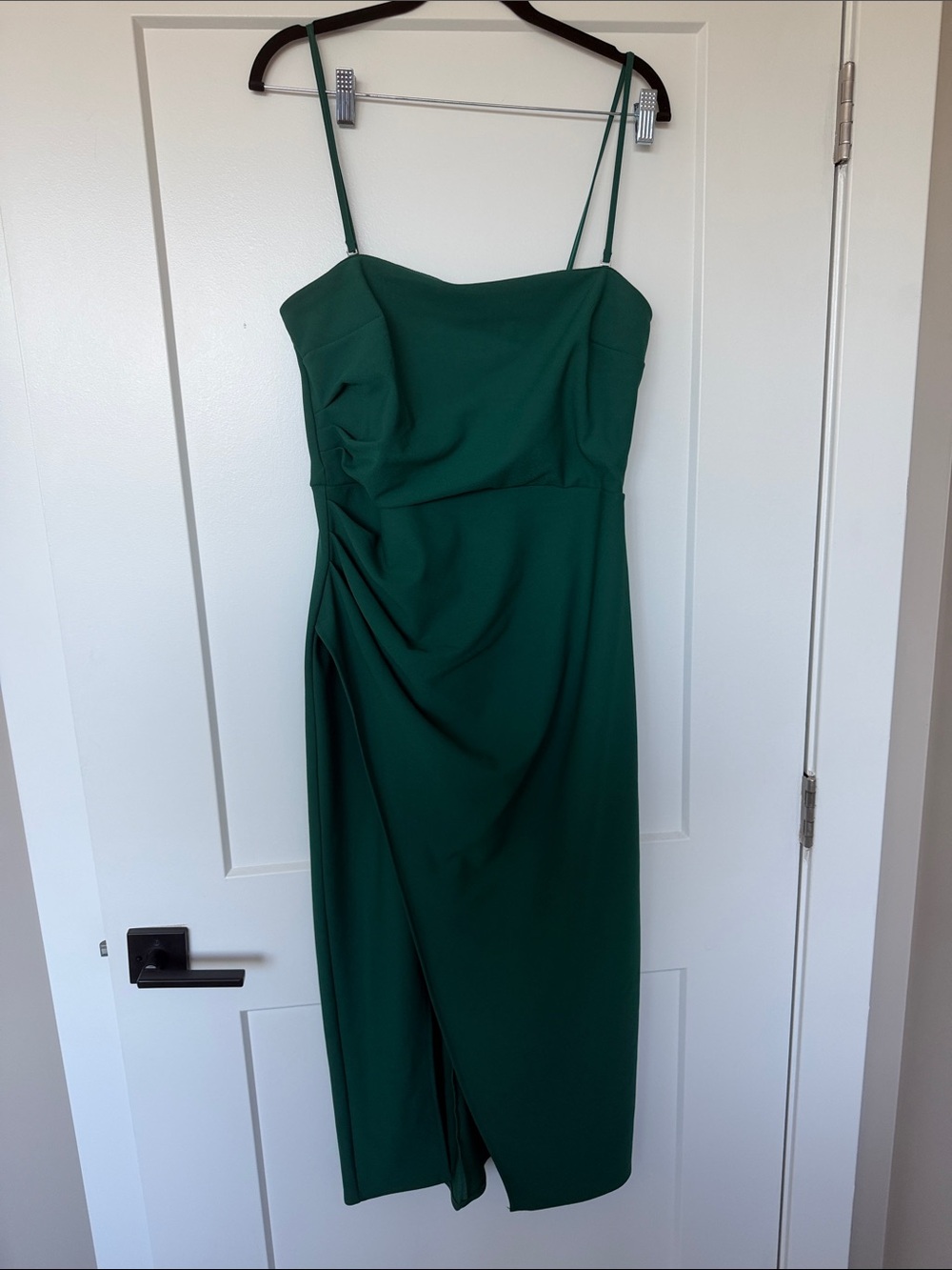 Abercrombie Emerald Strapless Midi Dress (with removable straps), Large Tall